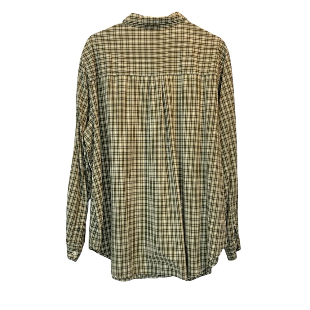 Venezia Jean Co Women Plus size 18-20 Green Plaid Long-Sleeve Button-Up Shirt - Picture 6 of 8